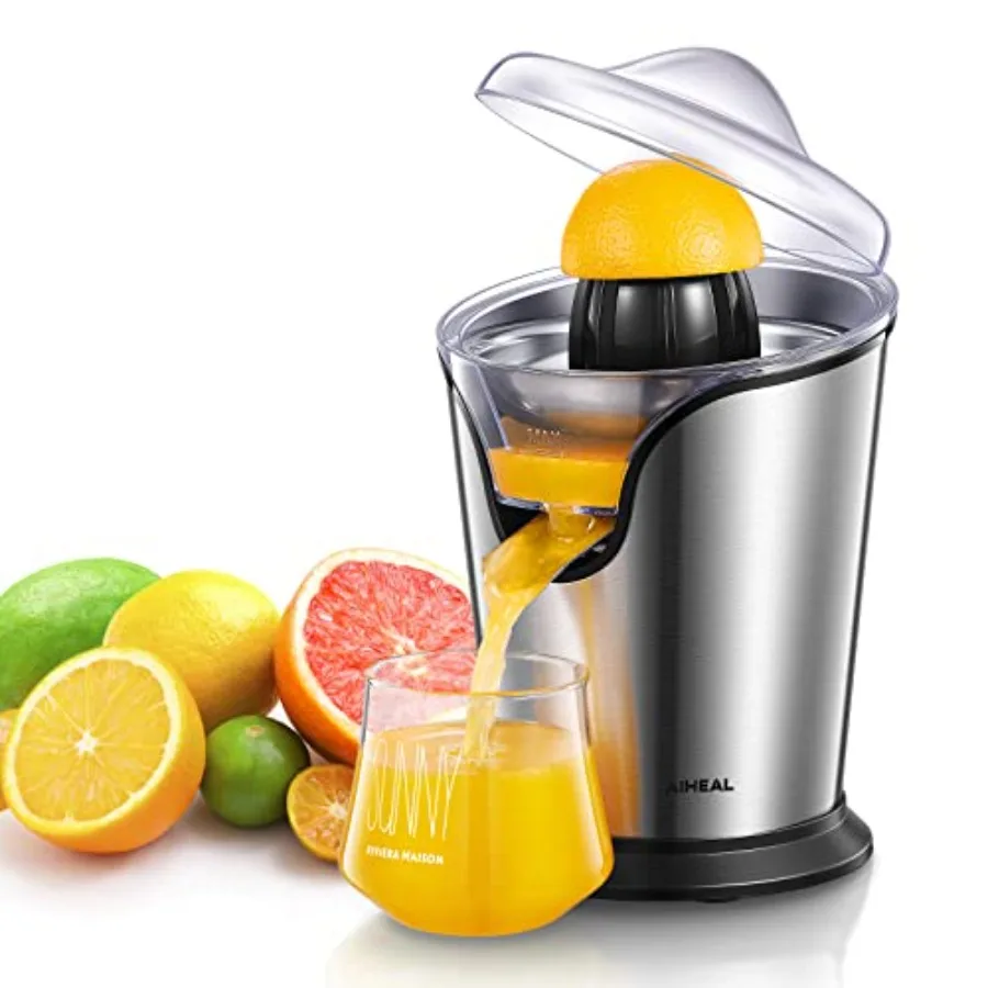 

Orange Juicer Machine Electric Citrus Juicer with Two Interchangeable Cones Suitable for All Size of Citrus Fruits Anti-drip Sp