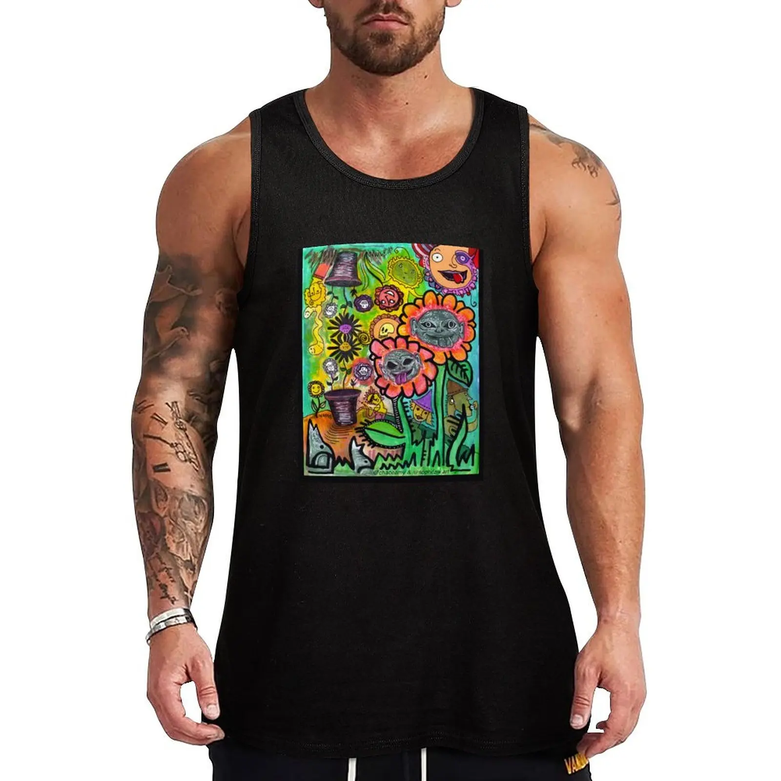 Flower party is all inclusive Tank Top Sportswear for men fashion 2024 man