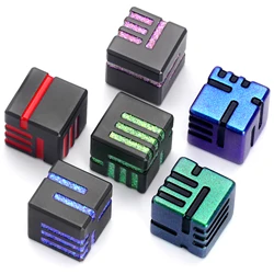 D6 Metal Dice, 16mm 6 Sided Dice Set, 6Pcs/Set Tech-Themed Dice for DND, Warhammer, Shadowrun, TTRPG, MTG or Even Yahtzee