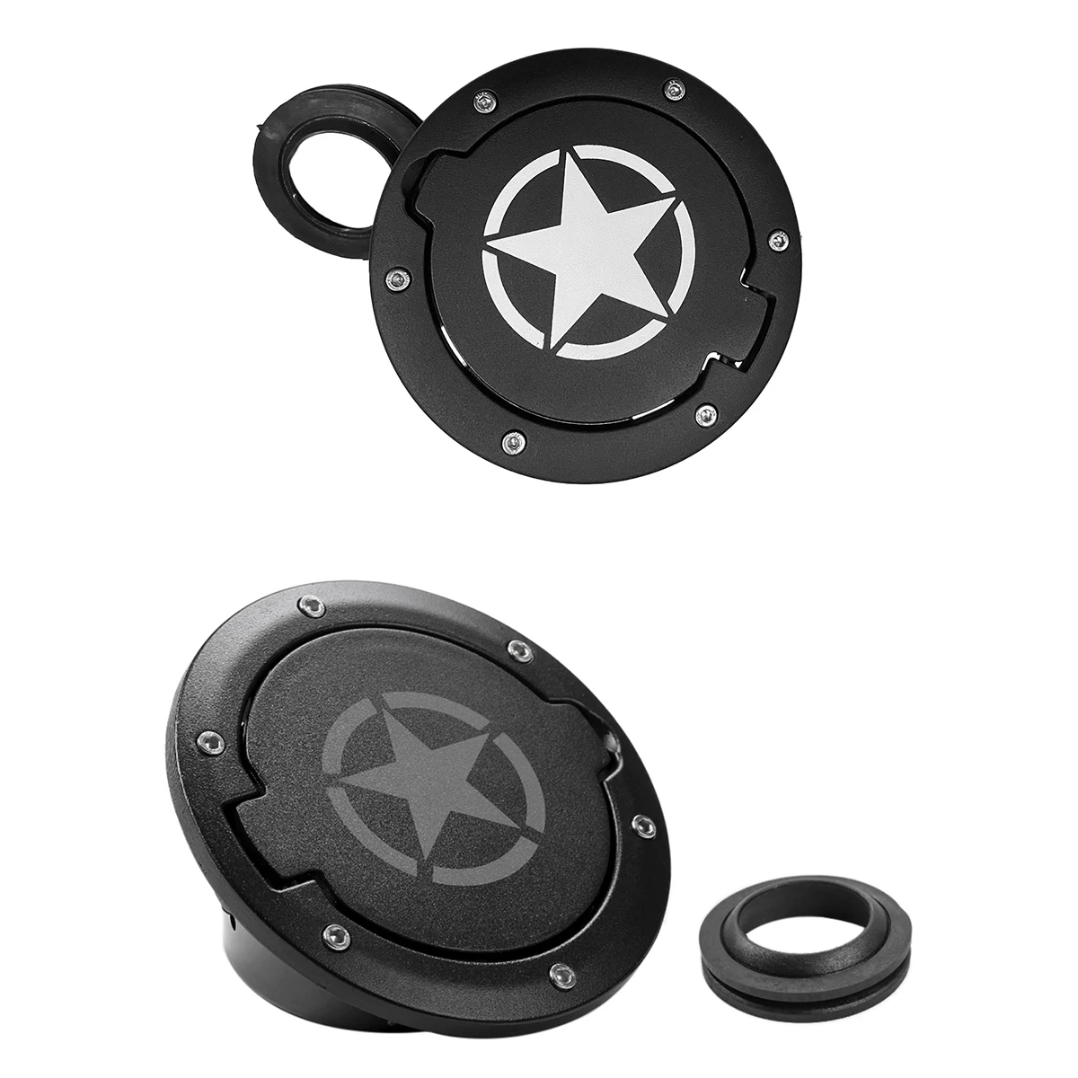 Car Rear Fuel Tank Decoration Cap Protector Cover for Jeep Wrangler JK 2007 2008 2009 2010 2011 2012-2017 Exterior Accessories