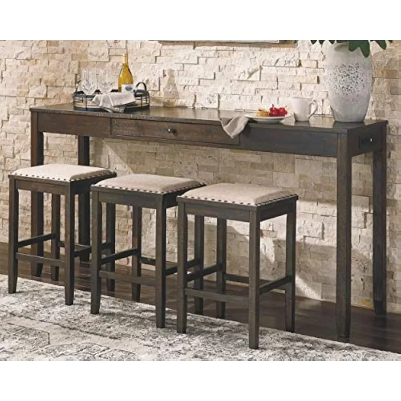 Counter Height Dining Table Set com Bar Stools, Signature Design