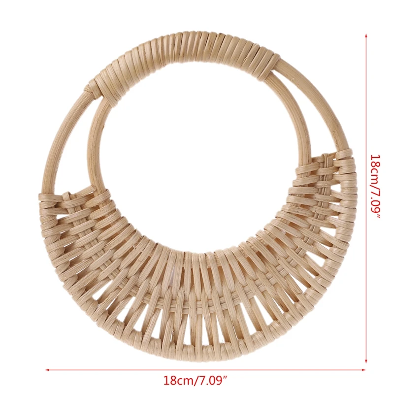 Wooden Rattan Bag Handle Replacement for DIY Making Purse Handbag Tote