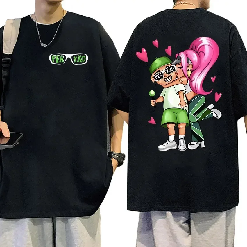 

Rapper Feid Ferxxo 2024 Graphic T Shirt Men Women ' s Hip Hop Streetwear High Quality clothes Vintage Oversized Cotton T-shirts
