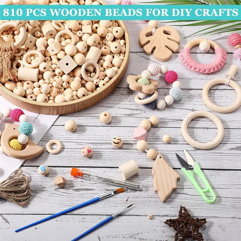 

Деревянные бусины, необработанные петли из натурального дерева, многоугольные бусины-разделители для украшения, изготовления ювелирных изделий, дома, прочный, простой в использовании-B6