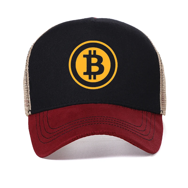 

high quality summer Mesh trucker hats Funny Bitcoin Sports Woman Hat men Doge Coin Bitcoin printing baseball cap
