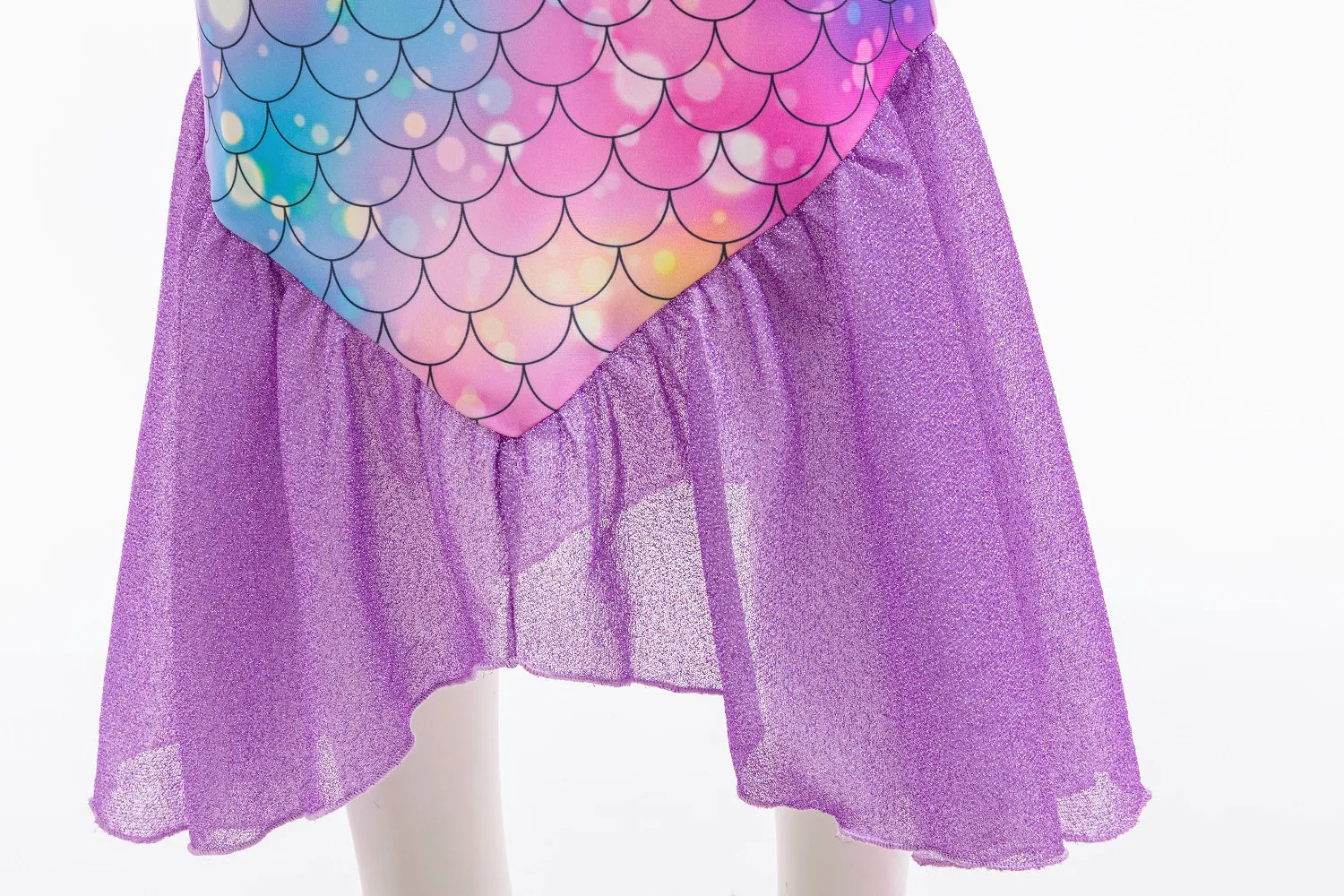 Mädchen Meerjungfrau Prinzessin Verkleidungskleid Ombre-Schuppen-Pailletten Meerjungfrauenschwanz-Kleid mit Accessoires für Kinder Halloween Cosplay Geburtstagsparty – Detail 10
