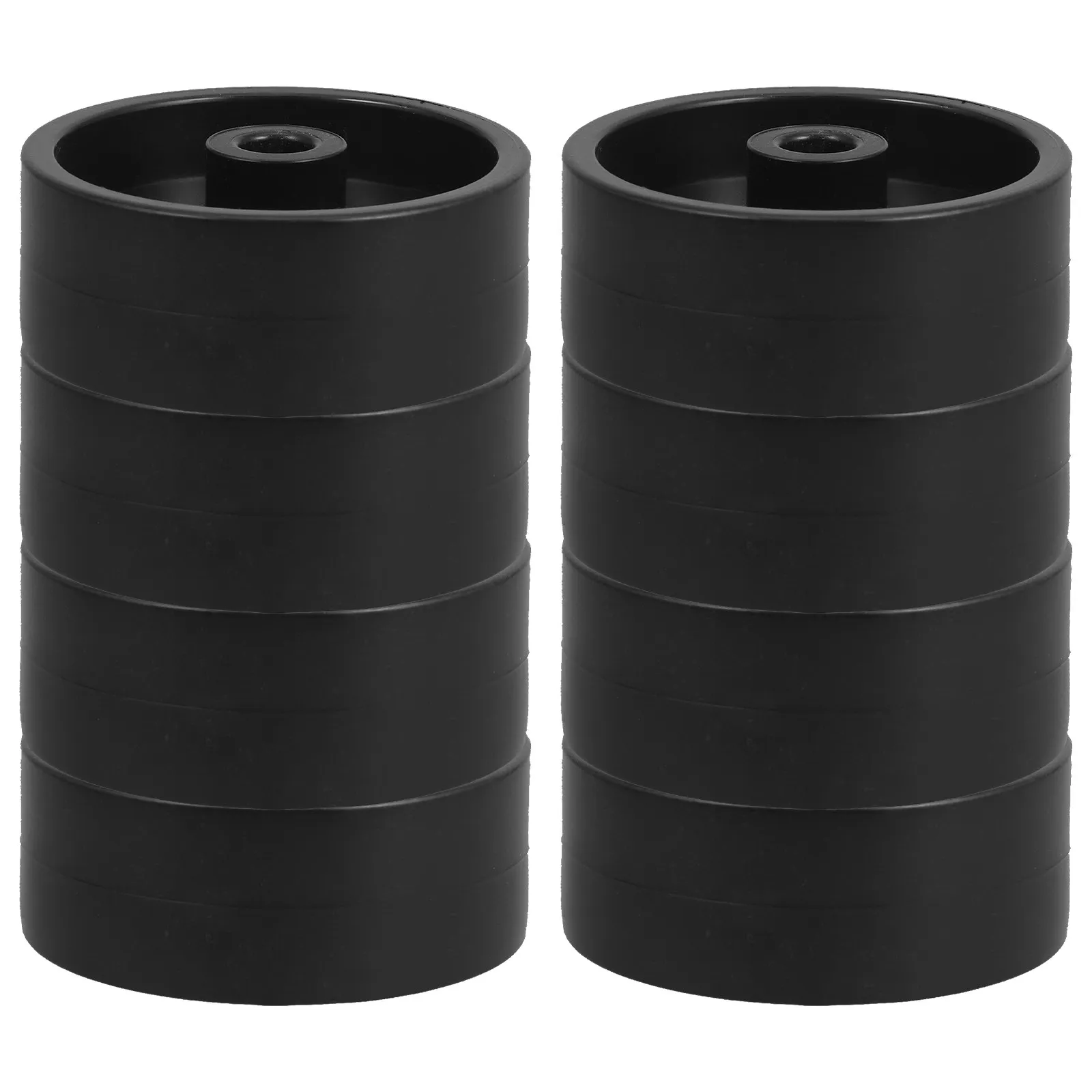 8Pcs Outdoor Heater Wheel Kit Black 8.5mm Mounting Hole Universal Propane Patio Heater Parts Replacement Castor Wheels