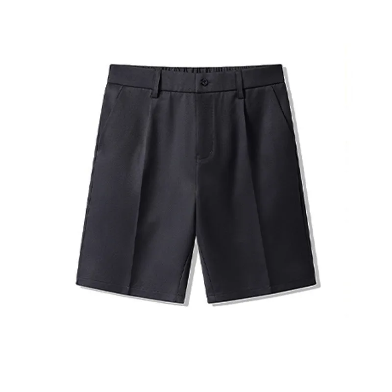 Extra Large Size 140kg Summer Mature Style Outfit Simple Loose Breathable Single Pleat Casual Shorts Dress Pants Men 2