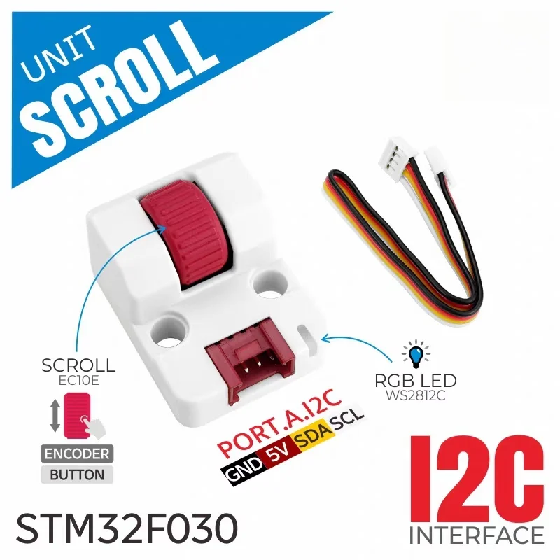 Official M5Stack Unit Scroll Rotary Encoder Expansion Module EC10E1220501
