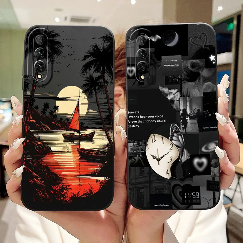 Funda de teléfono con pintura a la moda para Huawei Y9s STK-LX3 STK-L21 STK-L22 funda de silicona suave a prueba de golpes para Huawei Y9S fundas parachoques