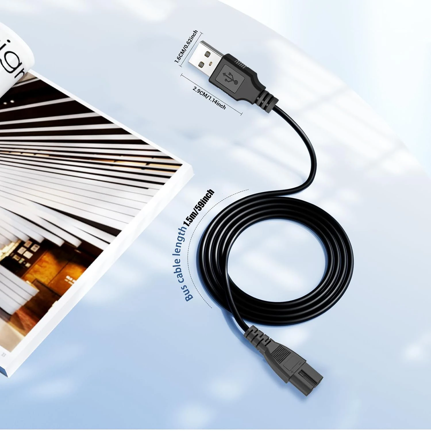 5v USB Charger Cable Compatible with Intex for Underwater Portable Replacement Vacuum Cleaner
