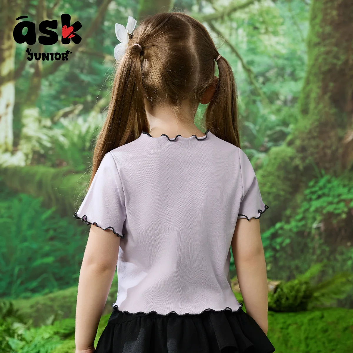 تي شيرت صيفي للفتيات بأكمام قصيرة مطبوع عليه رسوم كرتونية متباينة من Ask Junior Children #4