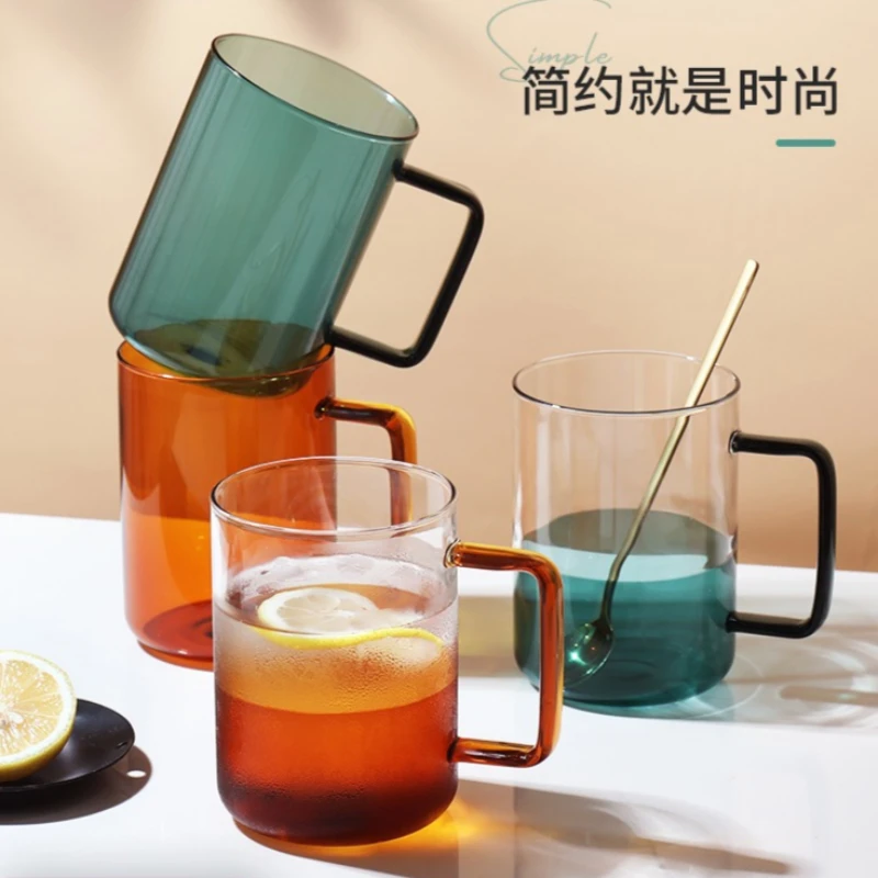 Simple Portable Glasses Reusable Shot Glasses with Handles Coffee Tea Cups Wine Utensils Home Kitchen Bars Drinking Utensils