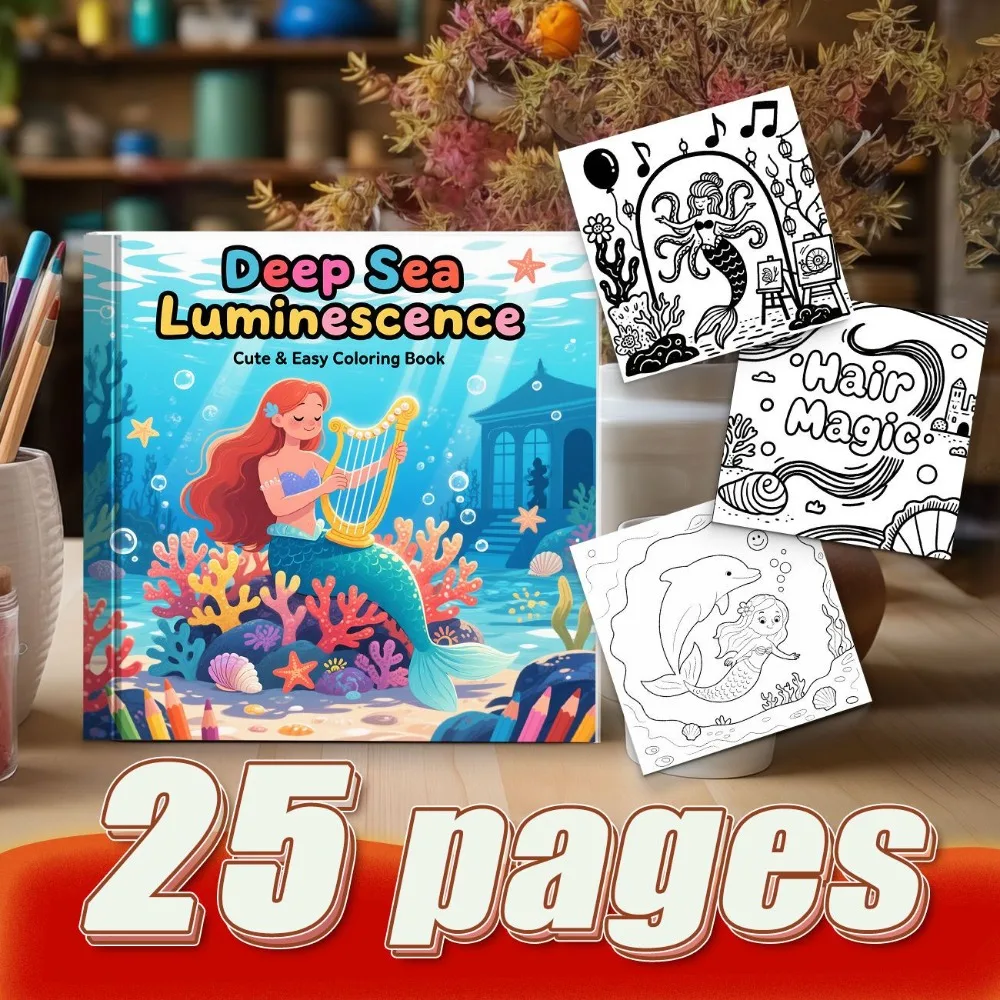 

Premium Ocean Mermaid Song Graffiti Coloring Book Creative Graffiti DIY Creation Personal Expression With Exquisite Line Arts