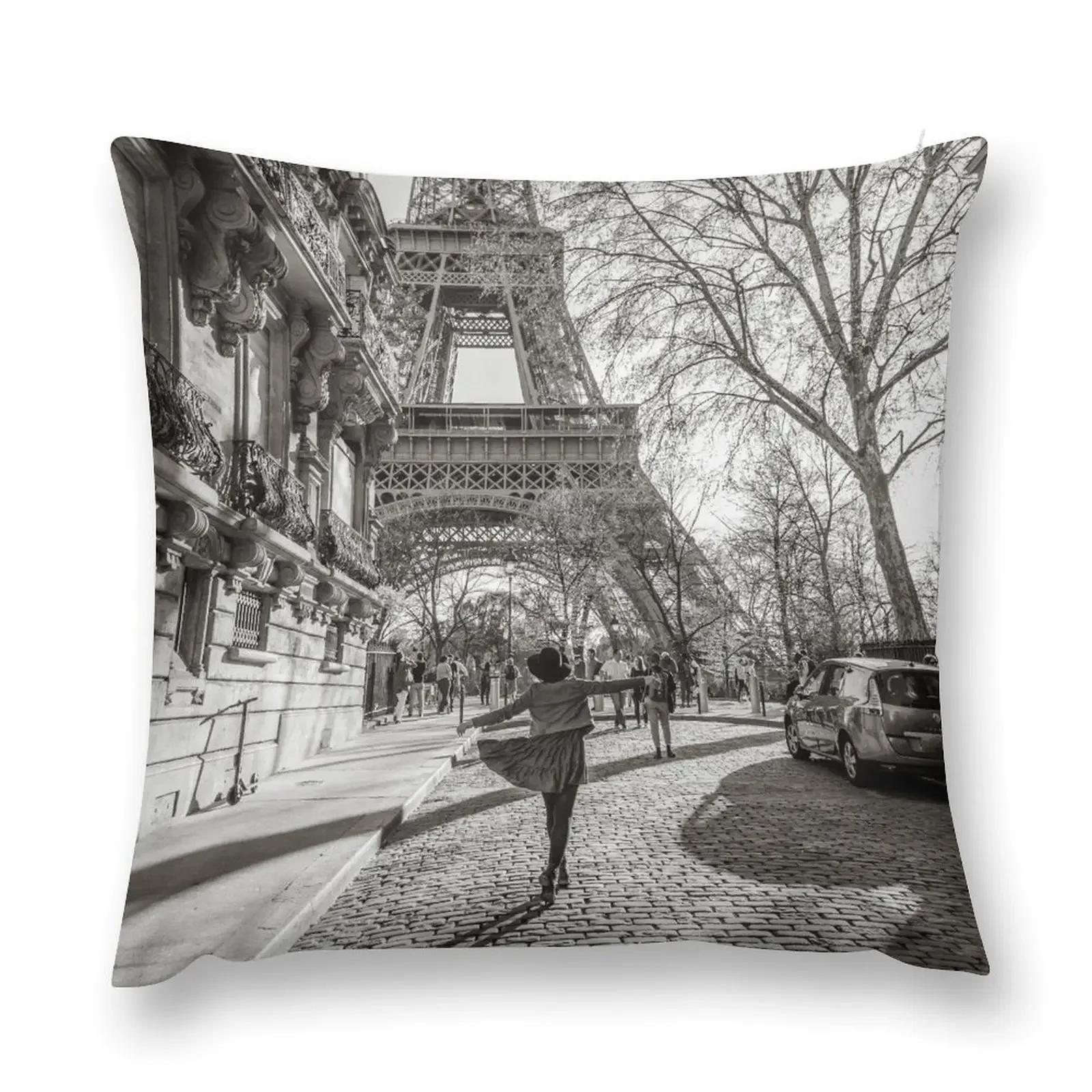 

Parisian in Paris black and white Throw Pillow Cushions For Sofa Anime luxury decor pillow