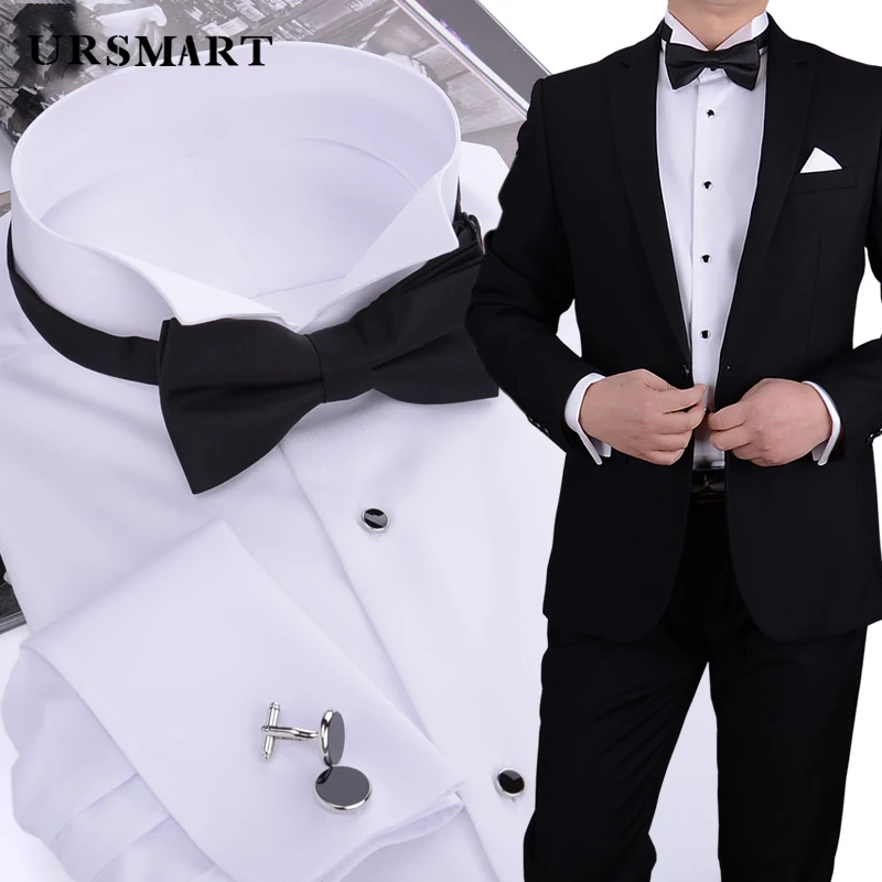 Men's Dress collar French shirt slim groom wedding host high quality men's shirts formal