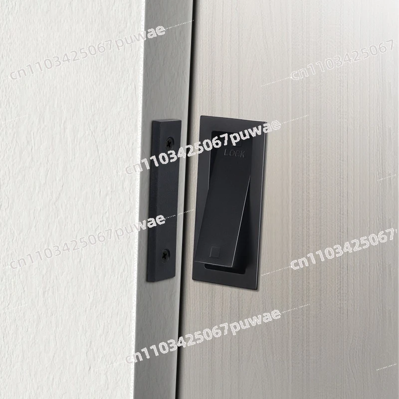 Sliding Door Lock Buckle External Mount Ghost Wood Door Lock Barn Door Inset Sliding Lock