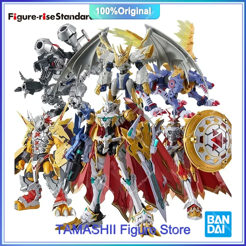 Original Bandai Figure-rise Standard Digimon Adventure War Greymon Garurumon Dukemon  Anime Action Figure Toys Model Gifts