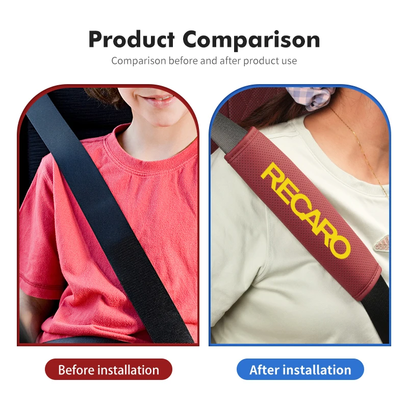 Car Selt Belt Soft Shoulder Protection Cover Accessories For Recaro nan