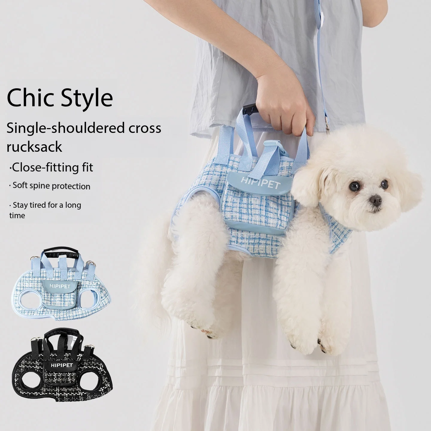 

Pet Products Popular Korean style portable pet outing bag, fashionable portable bag for puppies, breathable and wear-resistant