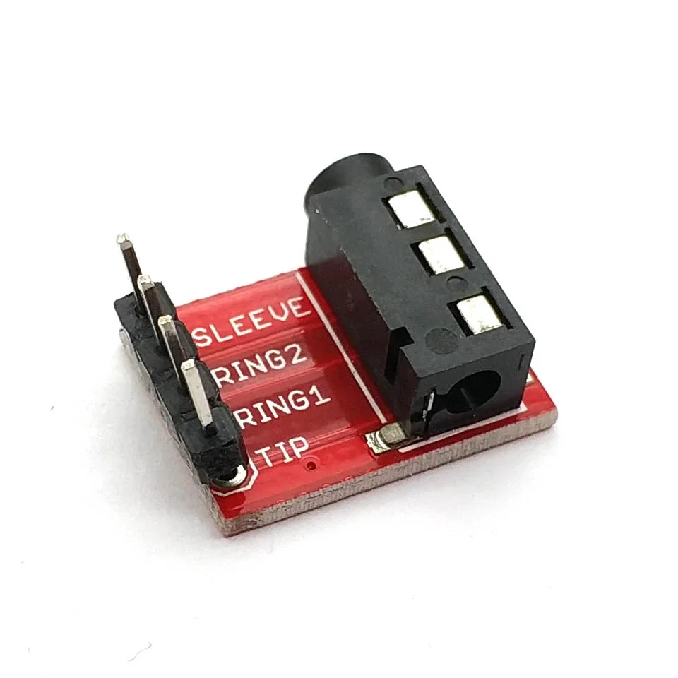 3.5mm Plug Jack Stereo Plastic + Metal TRRS Headset Audio Socket Breakout Board Extension Connector Module