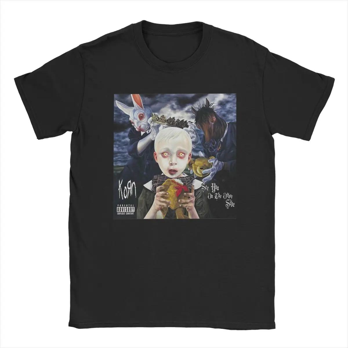 Повседневные футболки Korn See You с другой стороны для мужчин, футболки с круглым вырезом из 100% хлопка, футболки с коротким рукавом, женская одежда