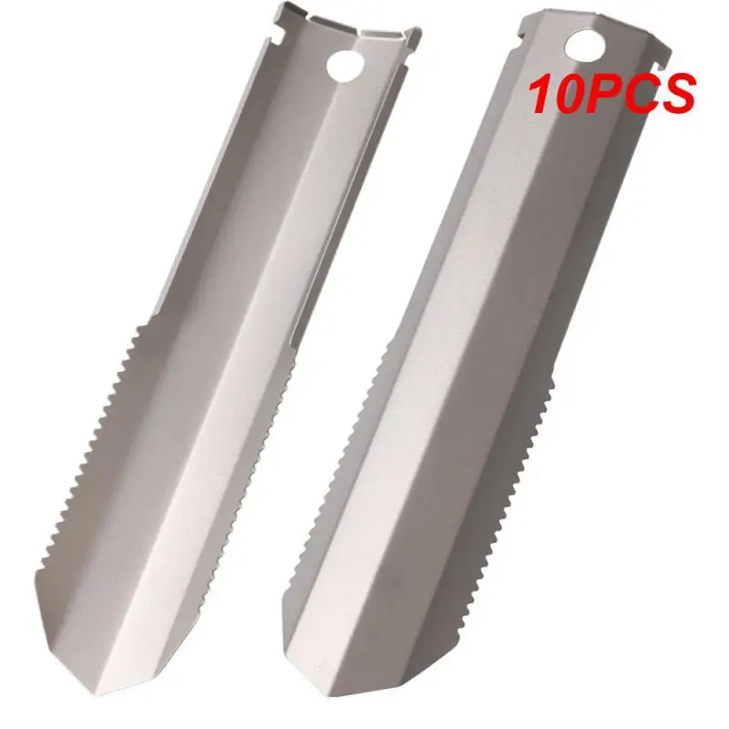 

10PCS Titanium Garden Hand Serrated Shovel Outdoor Camping Hiking Backpacking Trowel with Clip