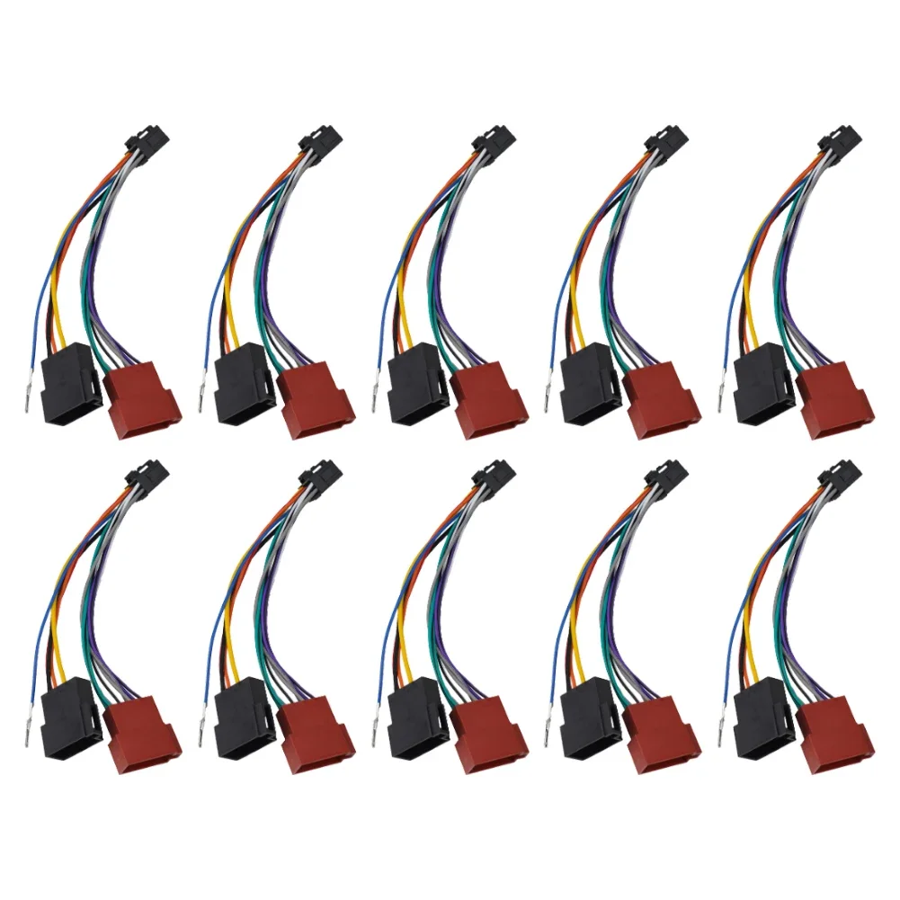10pcs 16-Pin Car CD Tail Line Stereo Radio Player ISO Wiring Harness Connector Audio Cable For Pioneer CD Player Tail Line 185mm