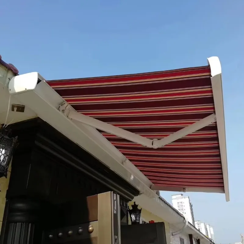 300*26*23 Retractable Awnings Motorized Retractable Awning Arm Heavy Duty High Wind Exterior Full Cassette Electric
