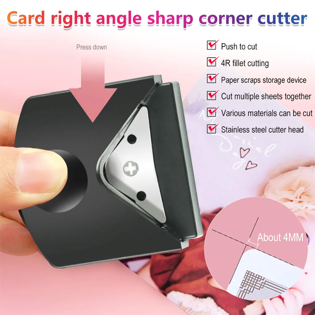 Plastic Punching Machine Corner Rounder Mini Portable Film Business Card Chamferer Circle Pattern Photo Tools Corners Hole Punch