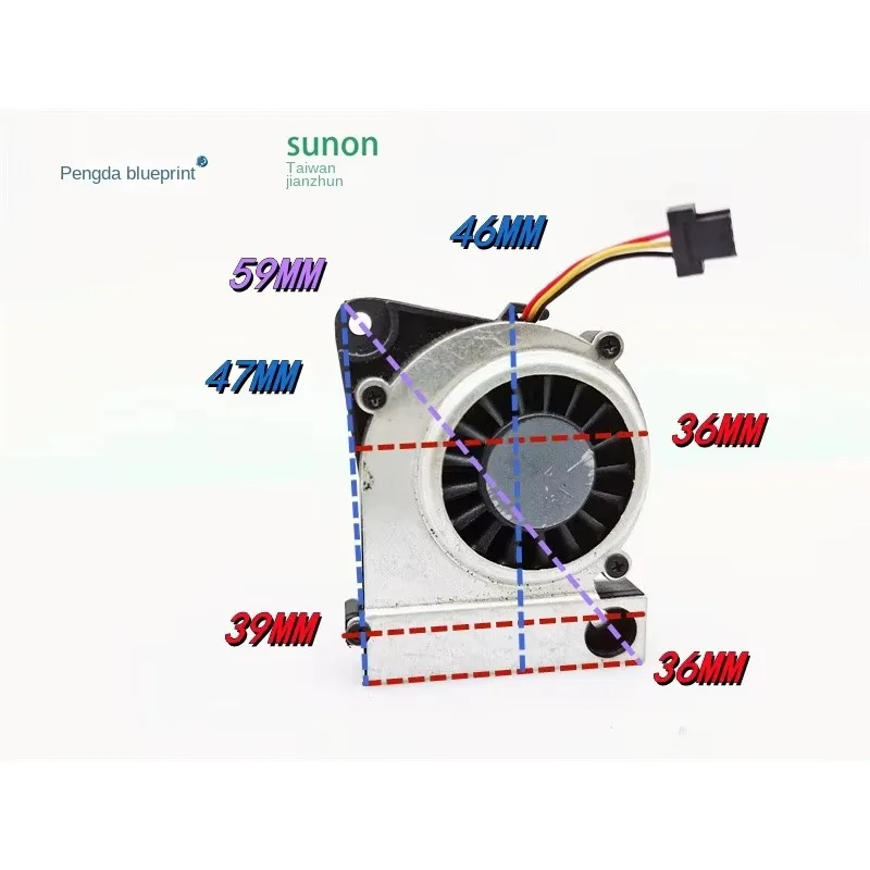 pa Sunon Magnetic Bearing 5V 0.45W GB0535AEV2-8 36*44 * 7mm Notebook Turbine Blower
