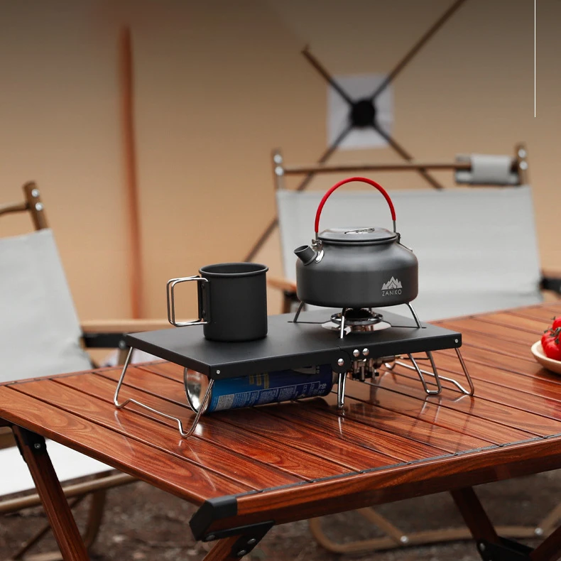 Открытый кемпинг пикник паук плита стол складной портативный мини алюминиевый изолированный стол с подогревом газовая плита для барбекю подставка