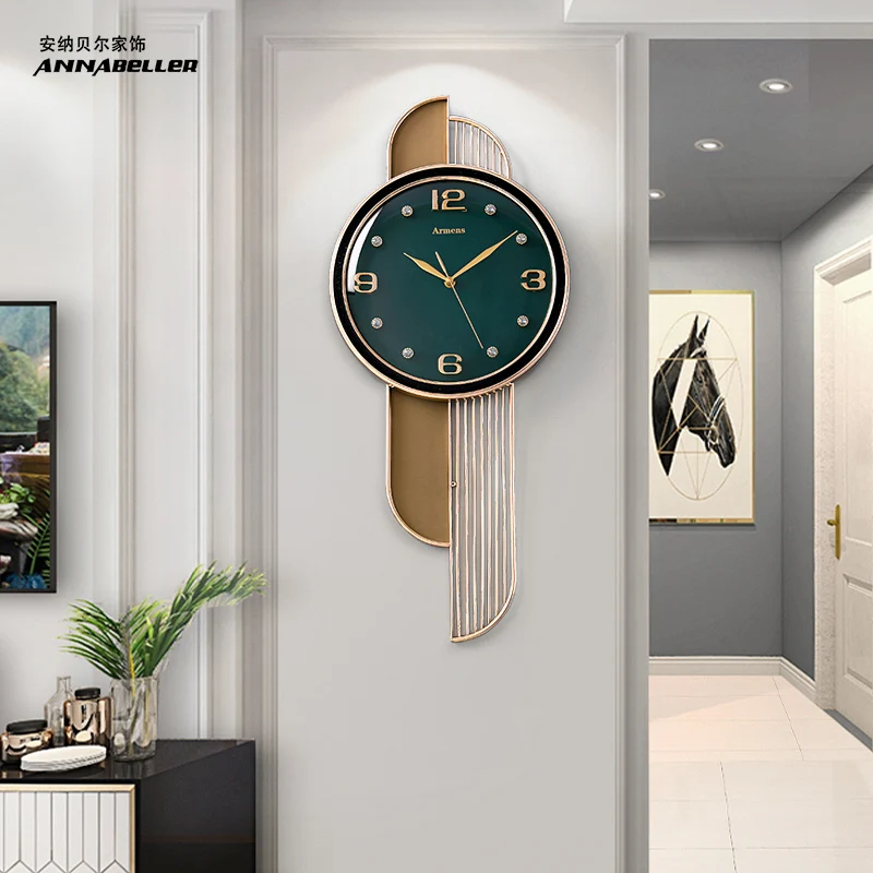 Nordic living room wall clock light luxury modern minimalist fashion home restaurant decoration