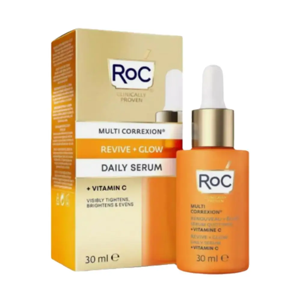 ROC Vitamin C Daily Essence Hyperoxidant Brightening Face Cream Fade Fine Lines And Wrinkles Delikatne serum do pielęgnacji skóry twarzy