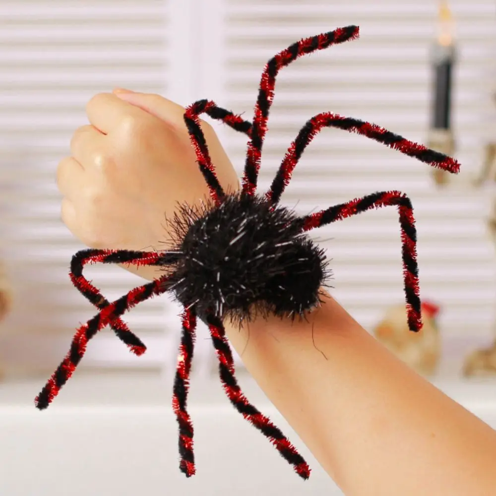 

Funny Pumpkin Halloween Slap Bracelets Spider Witch Hat Pop Circle Wristband Ghost Felt Wool Hands Clap Circle Children