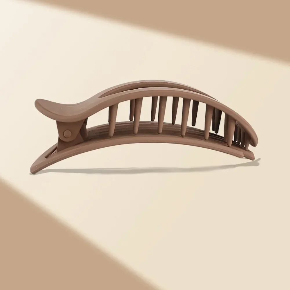 Fashion Oval Hair Claw Clip for Women New Design Leopard Matte Curved Flat Styling Barrettes Acrylic Lying Down Hair Accessories