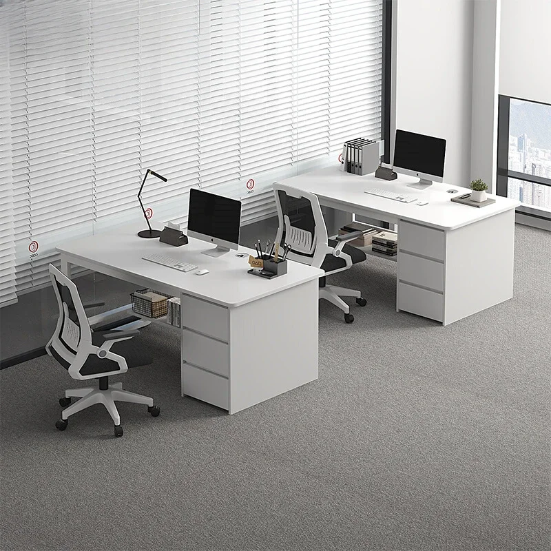 

Minimalist office desk clerk workstation computer desk chair combination workstation boss desk double office
