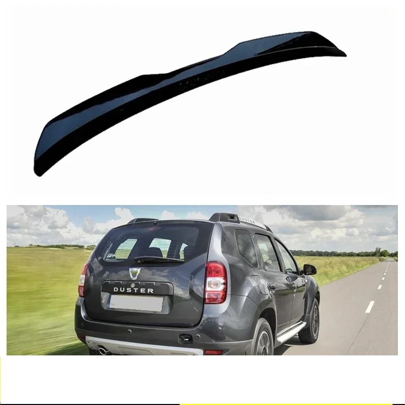 Rear Roof Lip Spoiler Dacia Duster 2009-2018 Roof Spoiler Gloss Black Accessories Body Kit Factory Style Car Rear Wing