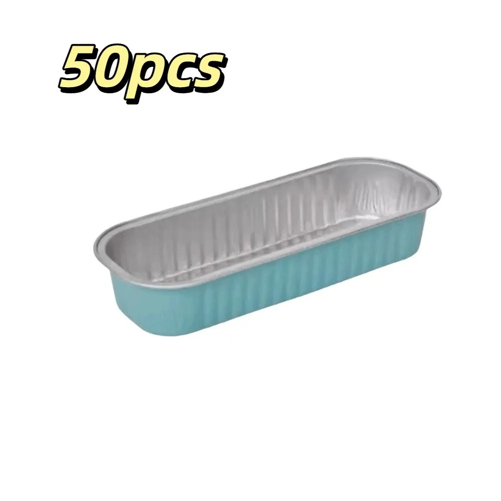 

Gold Thickened Foil Container Rectangular Shape 200ML Capacity Takeaway Box Aluminum Material Thickened Gold Baking Tin