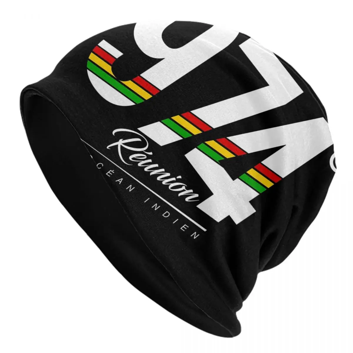 974 Reunion Isalnd Bonnet Hat Knitting Hats Men Women Cool Unisex Rasta Strips Warm Winter Skullies Beanies Caps