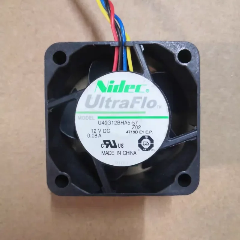 Original NIDEC 4CM U40G12BHA5-57 4020 12V 0.08A Ultra Quiet Four-Wire PWM Fan for Computer Cooling and Electronics