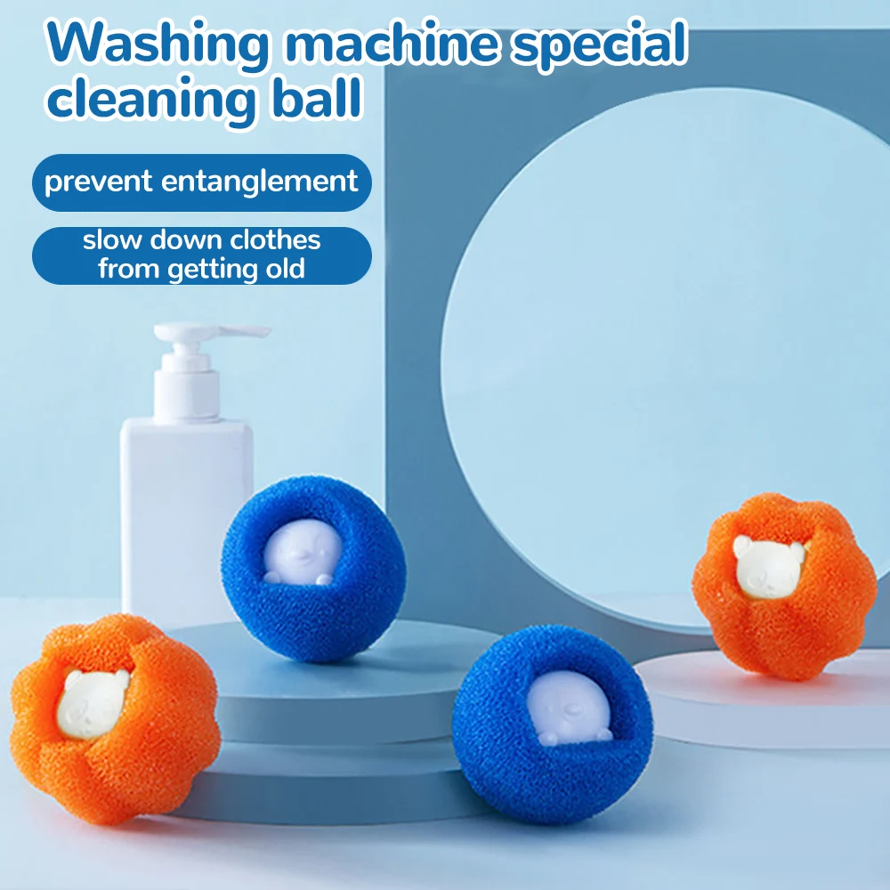 2/3/4/6/8PCS Laundry Ball Kit Reusable Washing Machine Hair Remover Ball Cleaning Lint Fuzz Pet Hairs Clothes Household Product