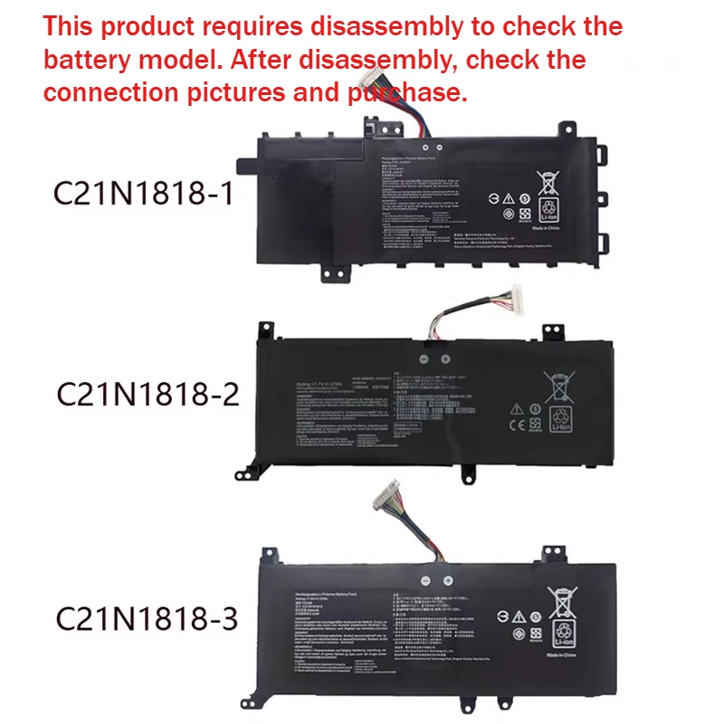 For asus v5000f/d/j y5100u fl8600f m5050d r424f c21n1818 battery