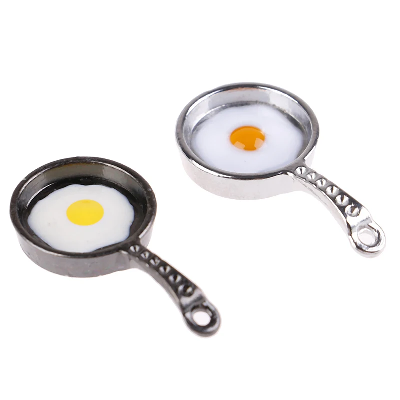 1PC 1:12 Dollhouse Miniature Metal Fried Egg Pan Micro Kitchen Utensils Pan Omelette Pan Model Doll House DIY Accessory Toy Gift