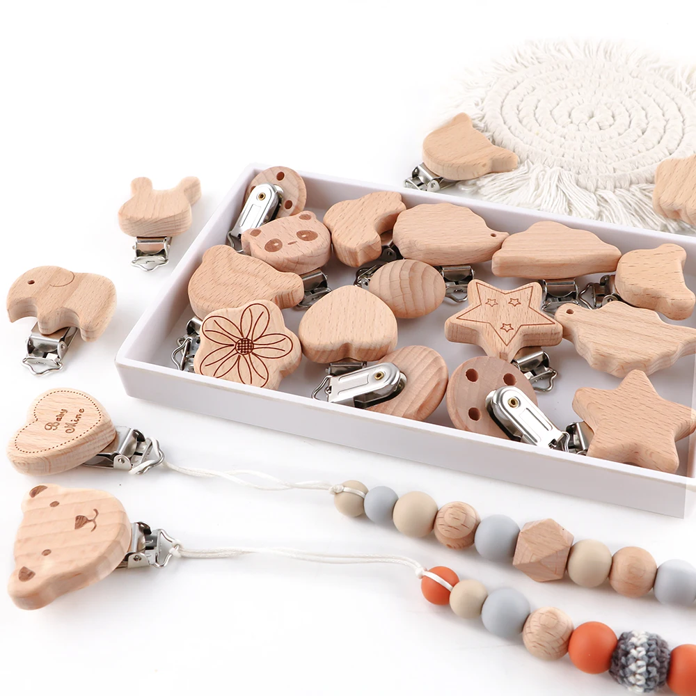 20/50 قطعة مقاطع خشبية الزان قوس معدني حامل الدمية DIY بها بنفسك مصاصة سلسلة الحرف اليدوية اكسسوارات #1