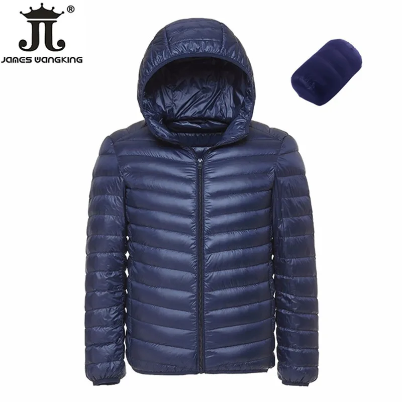 Männlicher Daunen mantel hoher Qualität Komfort lässig Mode atmungsaktiv einfarbig halten warm weiße Ente Herren Daunen jacke plus Größe M-5XL