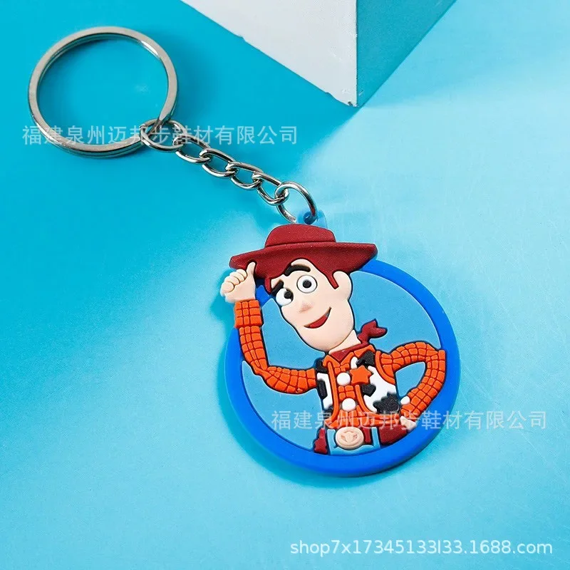 Disney Pixar Car Lightning McQueen Mater Jackson Glass Cabochon Keychain Bag Car Key Chain Ring Holder Charms Key Chains Gift