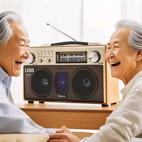 케마이 MD1702BT 우드 그레인 레트로 빈티지 무선 에어플레이 무선 치아 스피커 고감도 안테나 3밴드 라디오