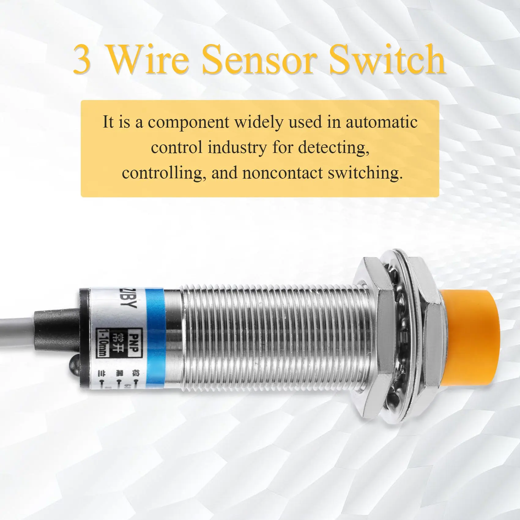 LJC18A3-H-Z/BY 1-10mm Capacitance Proximity Sensor Switch PNP NO DC 6-36V 300mA