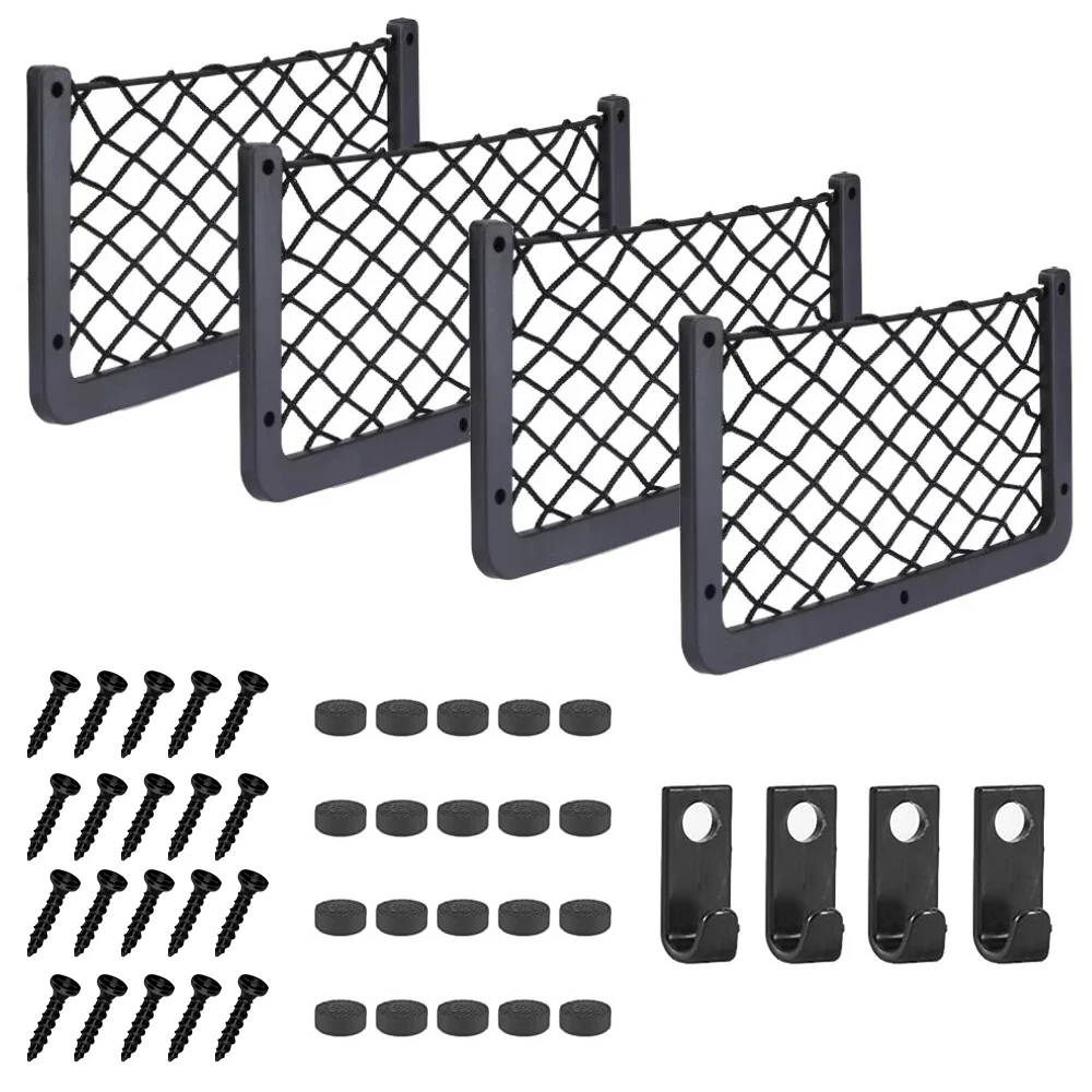 

4PCS Van Storage Nets Pockets Organiser Netting Car Interior Storage Stowing Tidying For Camper Caravan Motorhome Yacht